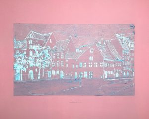 Bout du monde numéro C12, 2025, 40x50cm. </br>Avec cadre 40x50cm.