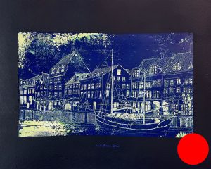 Bout du monde numéro C11, 2025, 40x50cm. </br>Avec cadre 40x50cm. <b>VENDU</b>