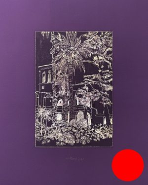 Bout du monde numéro C3, 2024, 40x50cm.</br>Avec cadre 40x50cm. <b>VENDUE</b>